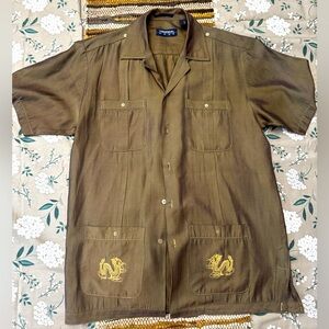 Vintage Cuban Style S / S Güayabera Shirt [TROPICAL PACE] Vintage Cuba style